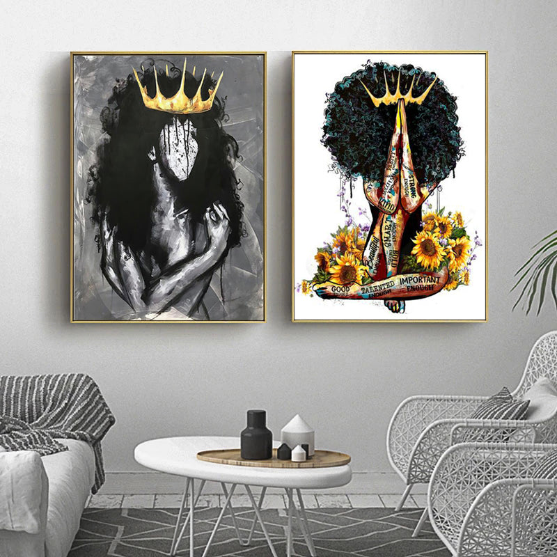 Black Art canvas painting 