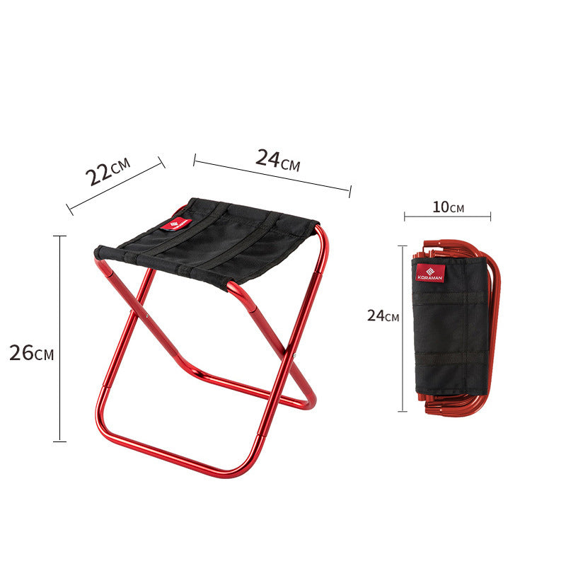 Folding Small Stool Bench Portable Outdoor Maza Ultralight Subway Train Travel Chairs Line Up