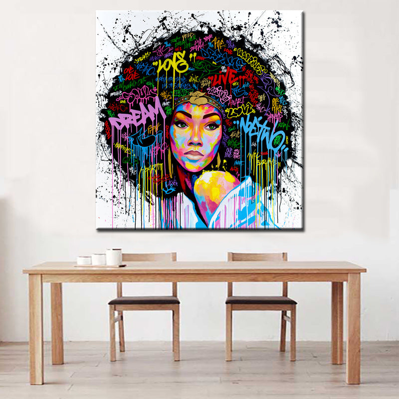 Modern abstract canvas painting