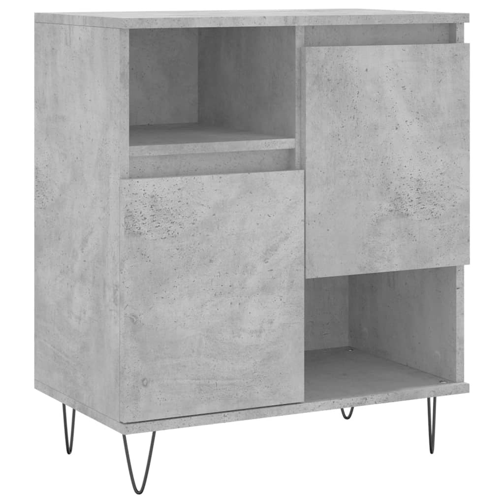 vidaXL Sideboards 2 pcs Concrete Grey Engineered Wood