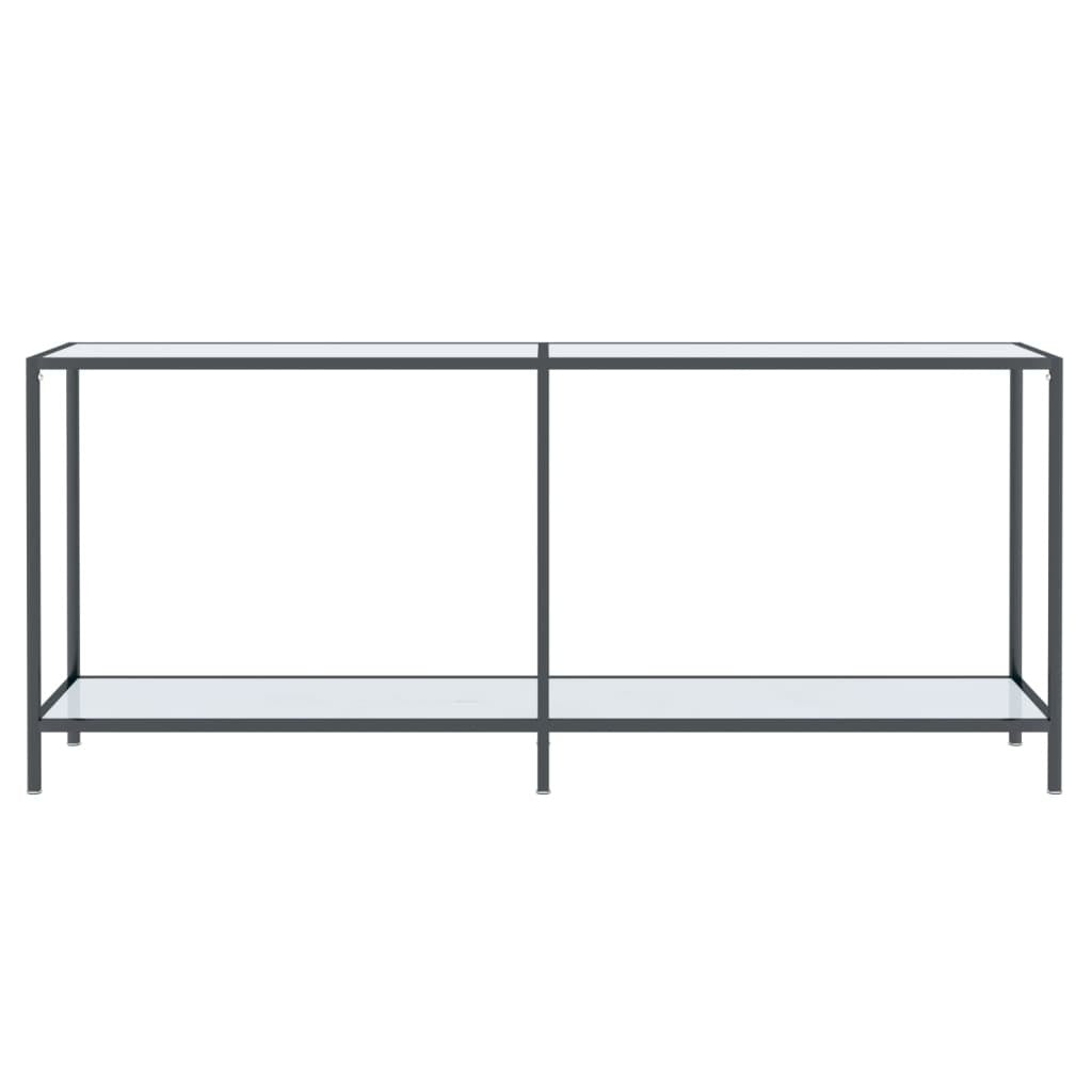 vidaXL Console Table White 180x35x75.5 cm Tempered Glass