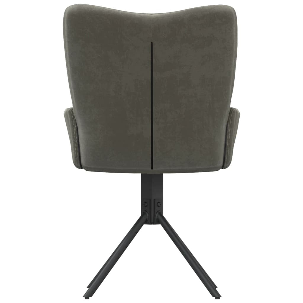 vidaXL Swivel Dining Chairs 2 pcs Dark Grey Velvet