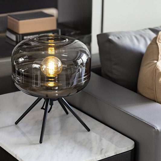 Individual Design Of Industrial Wind Glass Living Room Table Lamp