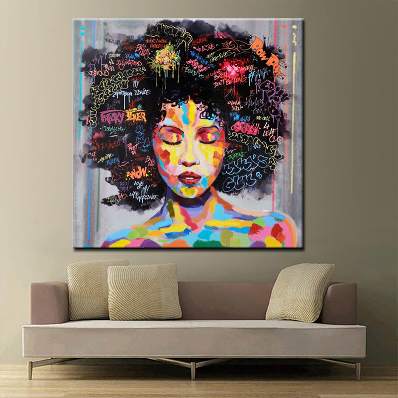 Modern abstract canvas painting