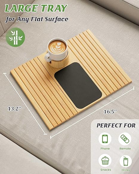 Modern Minimalist Bamboo Sofa Tray