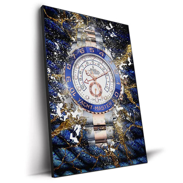 Luxury Wall Art Pictures World Famous Watch Graffiti Art Canvas Painting