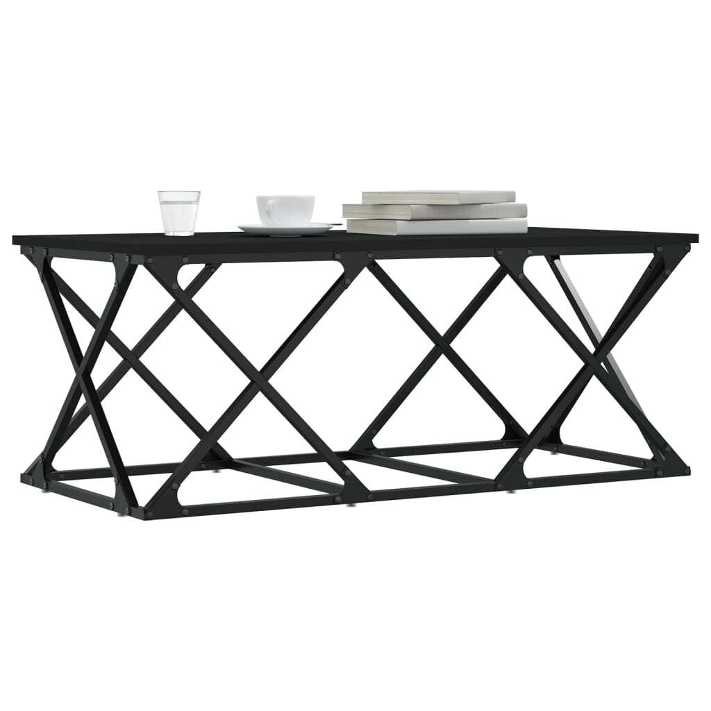 vidaXL Coffee Table Black 100x49x40 cm Engineered Wood