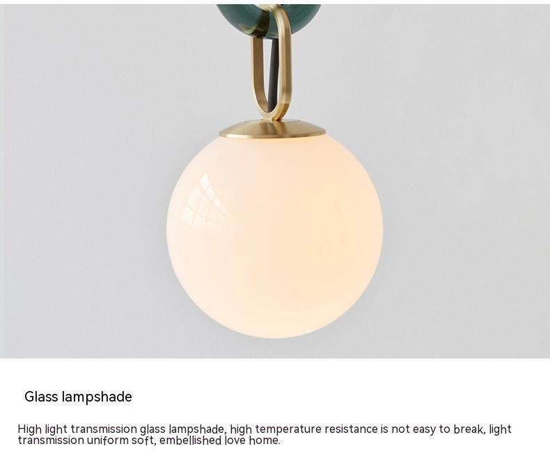 Nordic Simple Glass Ball Ceiling Light Personality Creative Trending Ins Style Living Room Clothing Store Restaurant Chain Light