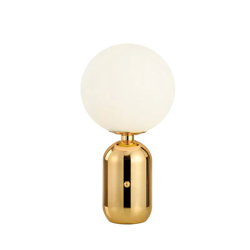 Nordic Design Modern Creative Bedroom Bedside Ball golden Table Lamp Simple Fashion Study Room Glass Desk Lamp for living room