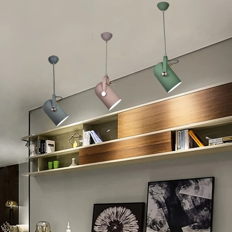 Nordic Minimalism droplight Angle adjustable small Pendant Lights, Cabinet wardrobe bedside Bar Showcase spot lights