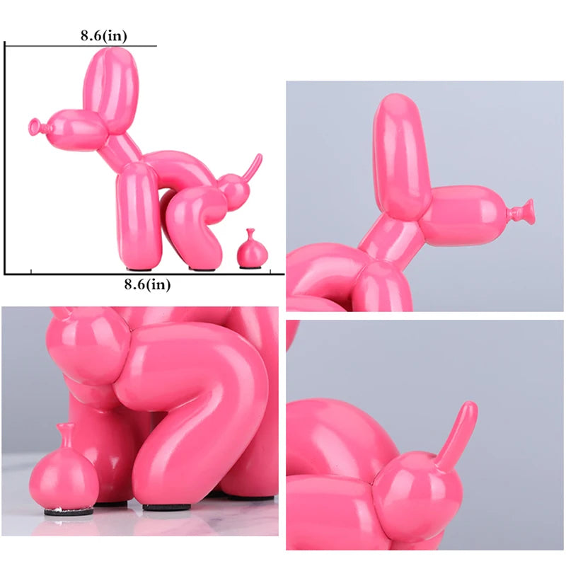 Creative Poop Balloon Dog Statue Home Decoration  Modern nordic Cute Animal Resin Art Sculpture Crafts Desktop Decors Ornaments