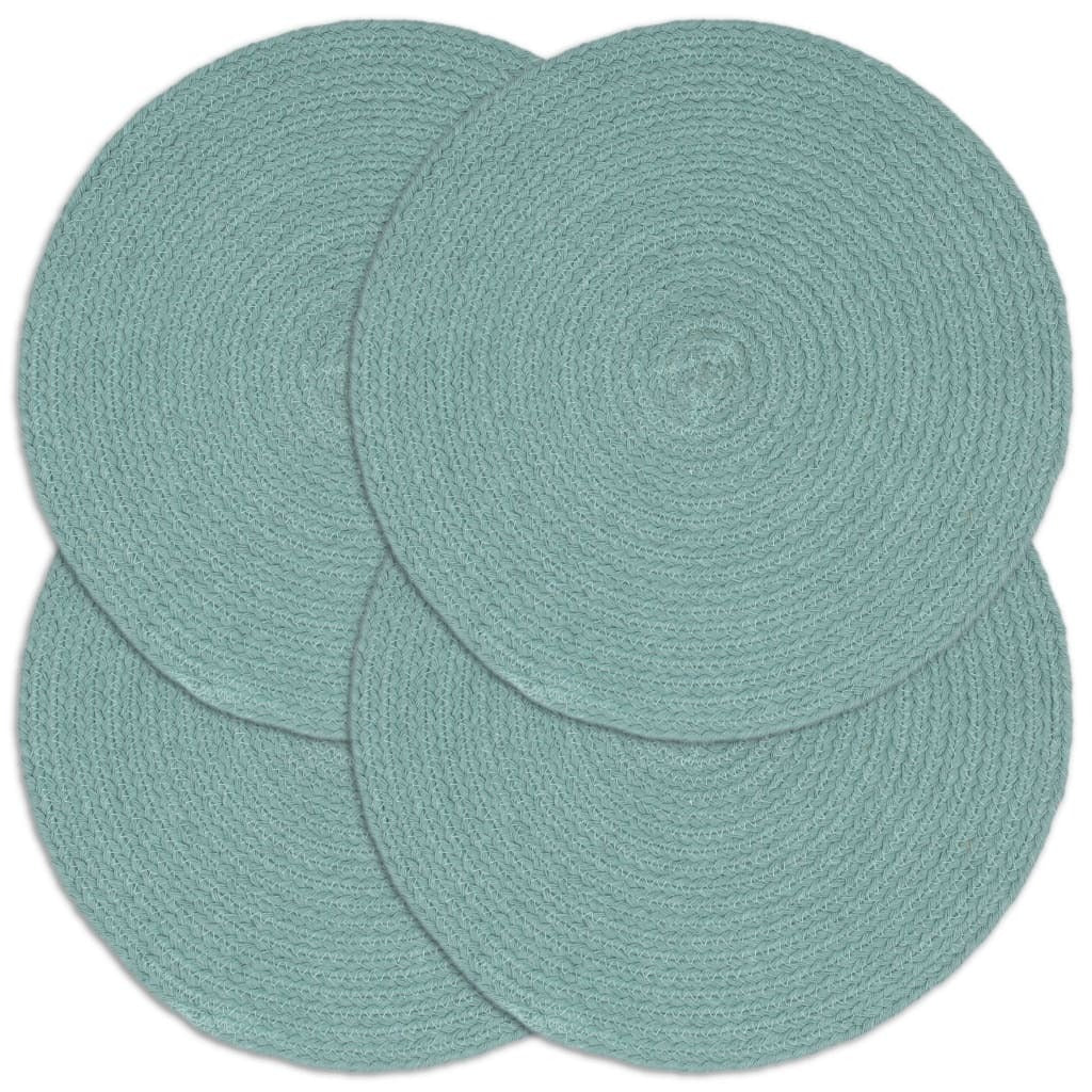 Placemats 4 pcs  Natural 38 cm Round Jute & Cotton