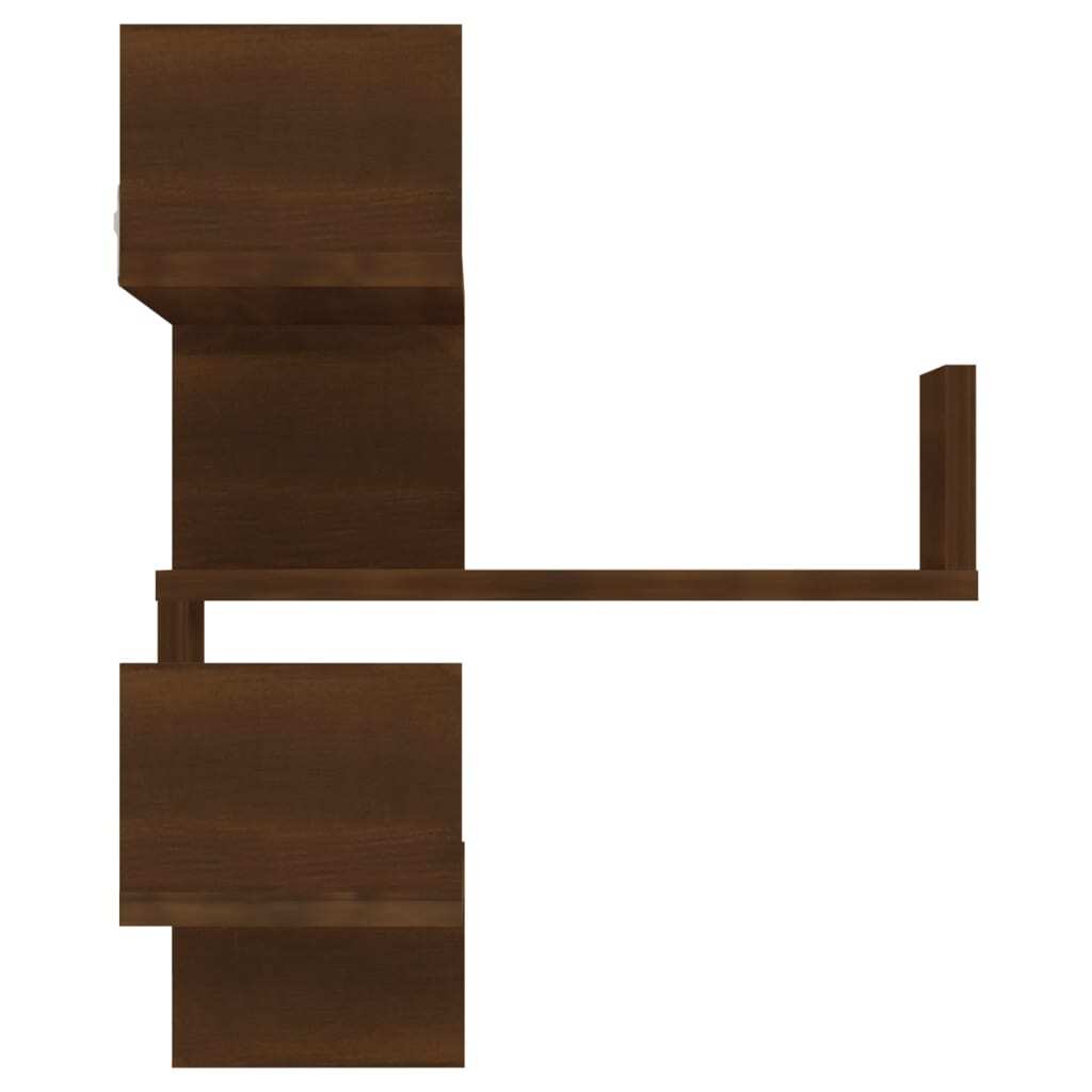 Wall Corner Shelf Brown Oak 40x40x50 cm Engineered Wood