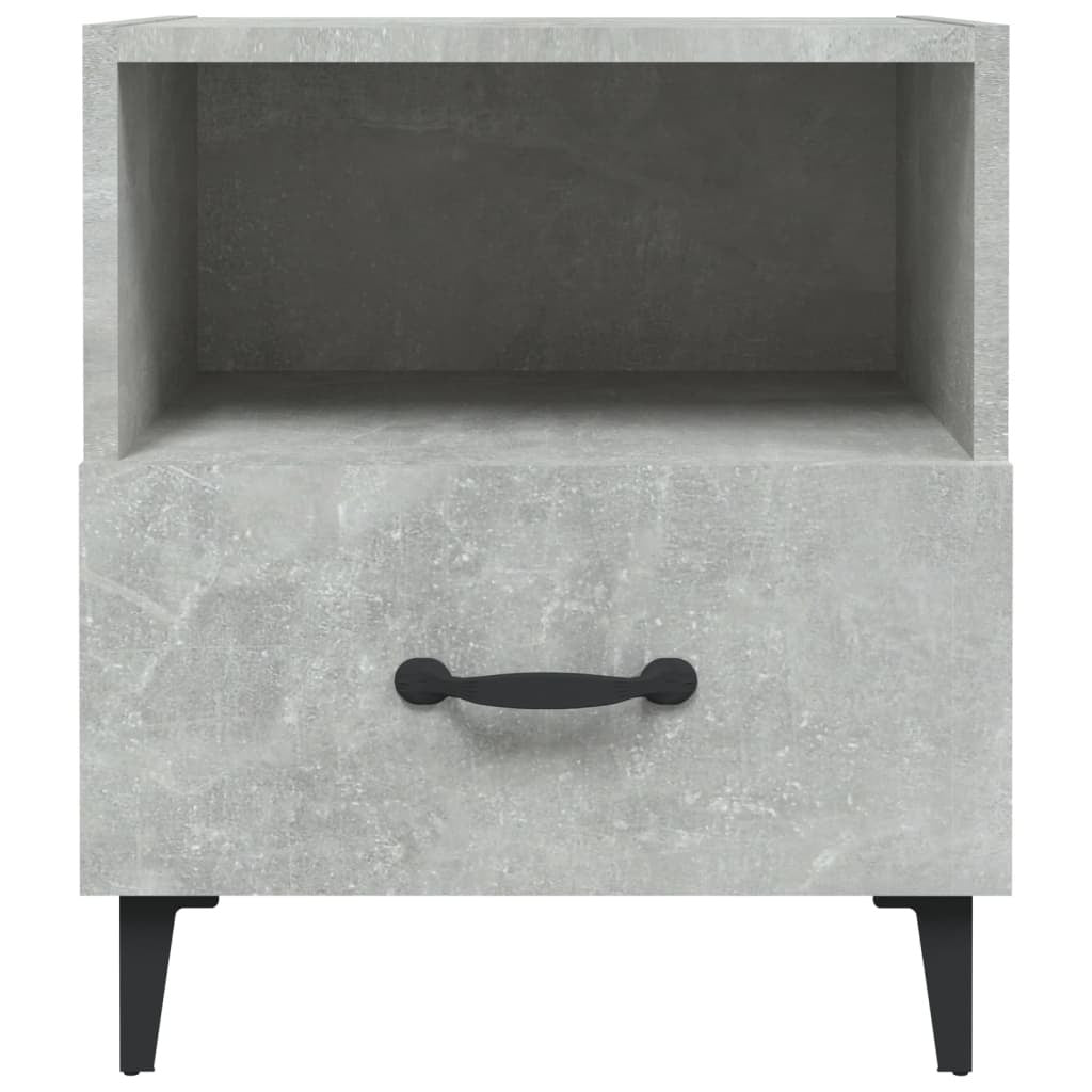 Bedside Cabinet Concrete Grey Engineered Wood