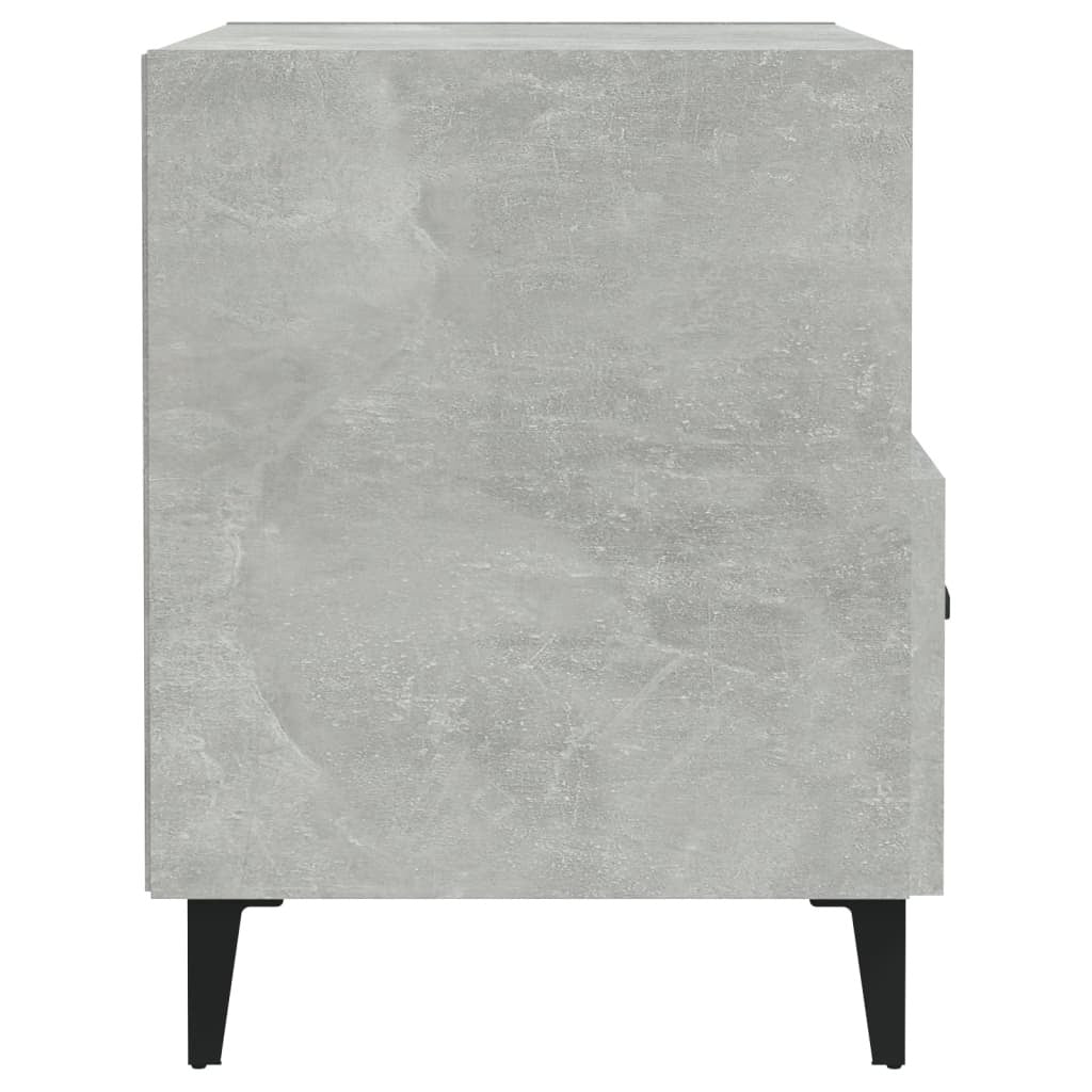 Bedside Cabinet Concrete Grey Engineered Wood