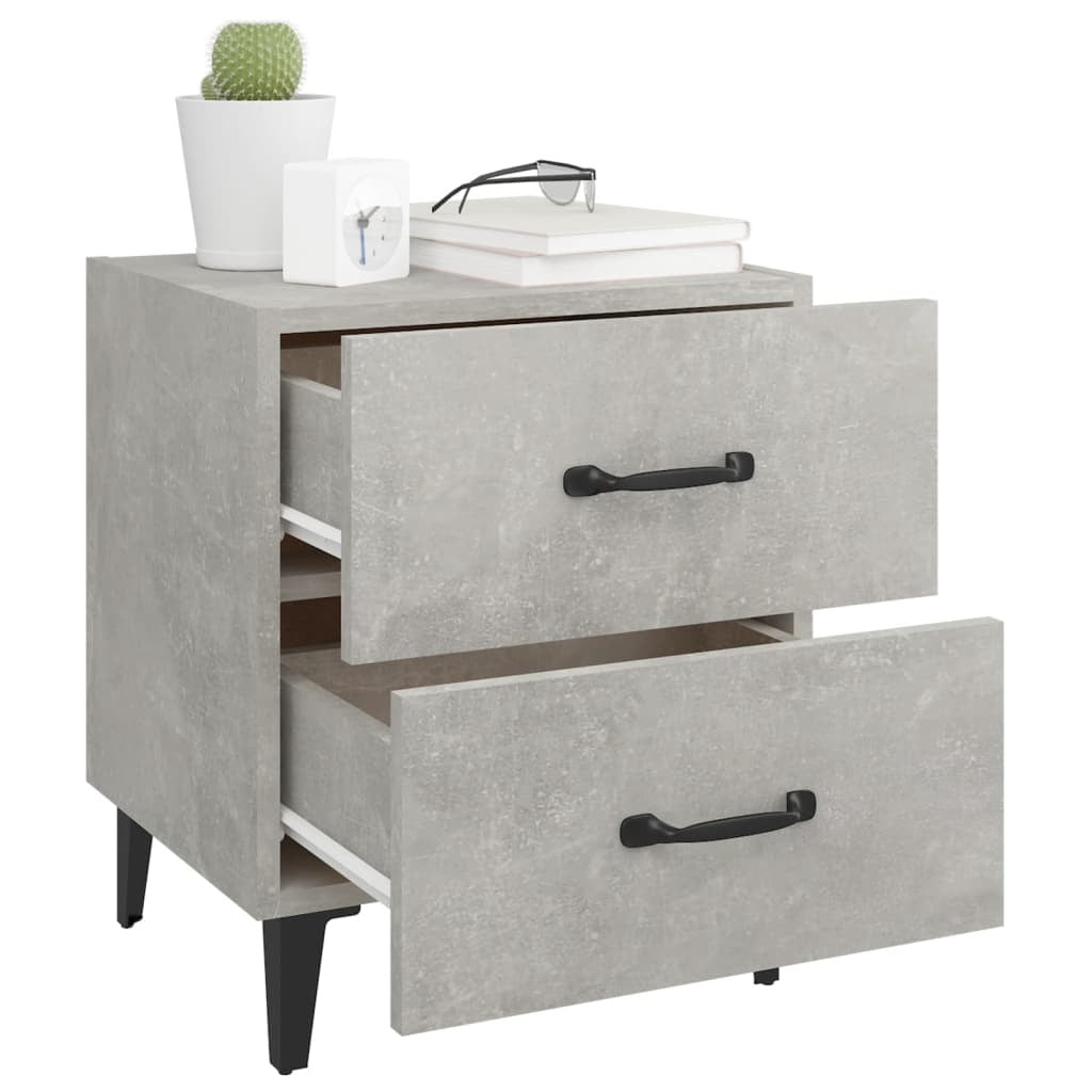 Bedside Cabinet Concrete Grey 40x35x47.5 cm