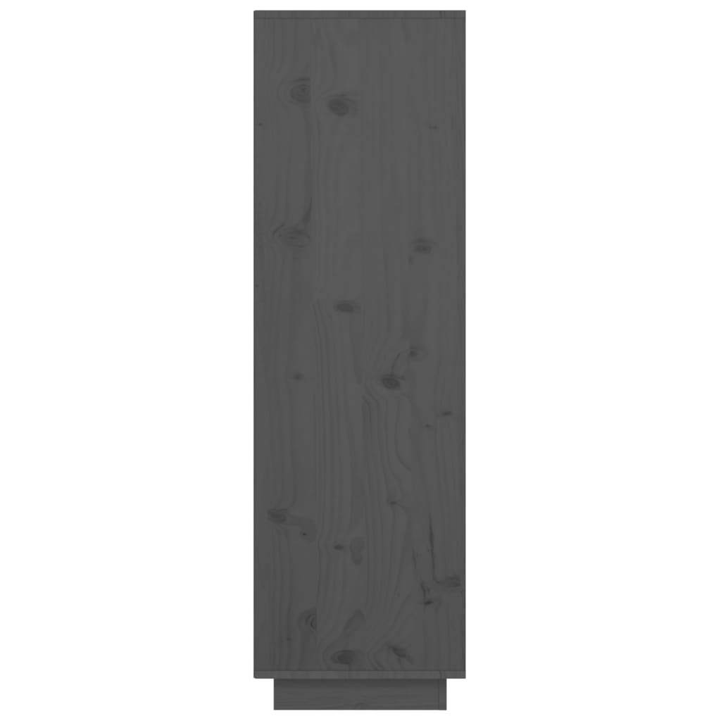 Highboard Grey 38x35x117 cm Solid Wood Pine