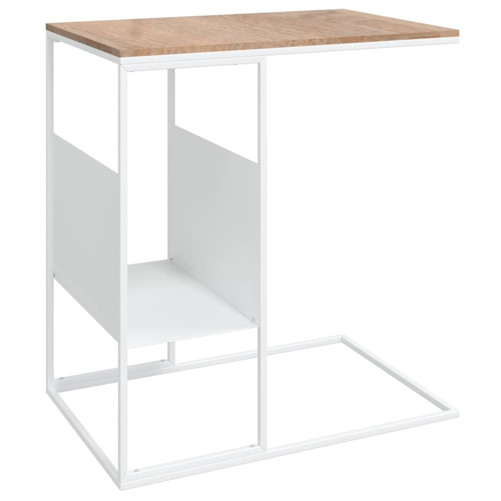 Side Table white 55x36x59.5 cm Engineered Wood