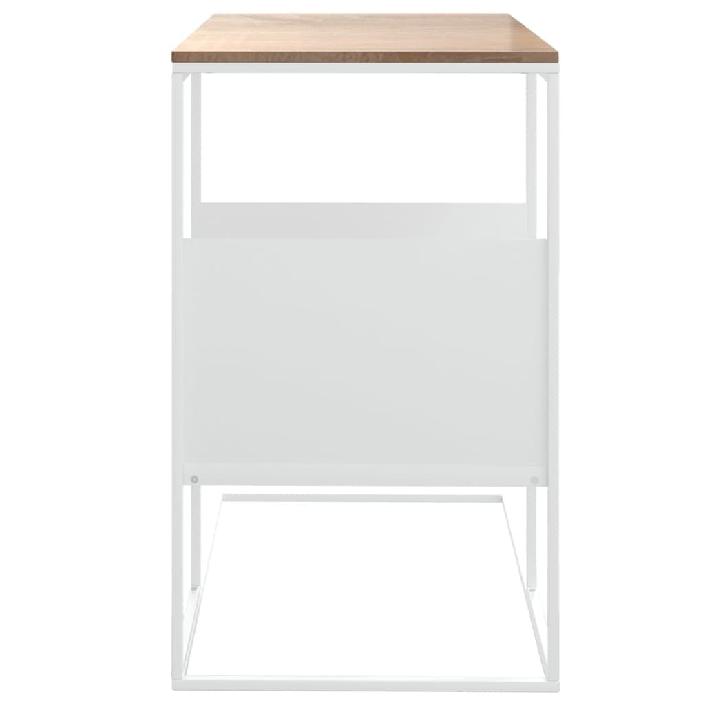 Side Table white 55x36x59.5 cm Engineered Wood