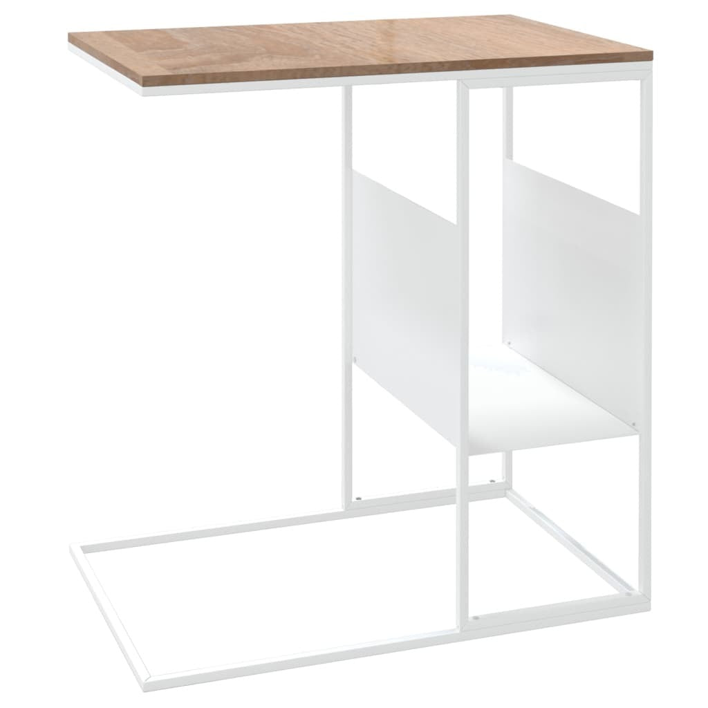 Side Table white 55x36x59.5 cm Engineered Wood