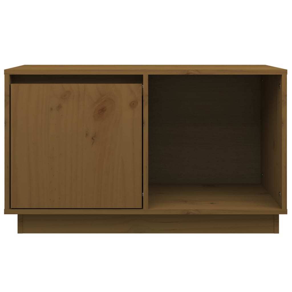 TV Cabinet Honey Brown 74x35x44 cm Solid Wood Pine