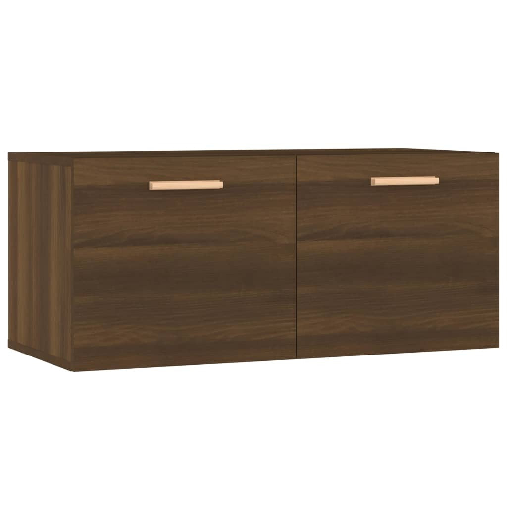 Wall Cabinet Brown Oak 80x35x36.5 cm Engineered Wood