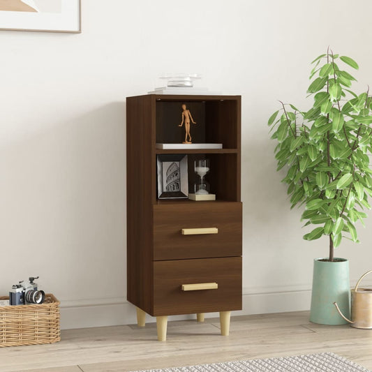 Sideboard Brown Oak 34.5x34x90 cm Engineered Wood