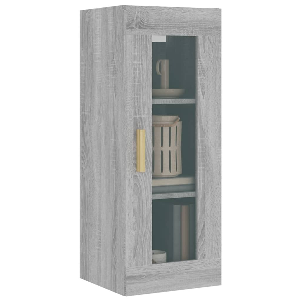 Hanging Wall Cabinet Grey Sonoma 34.5x34x90 cm