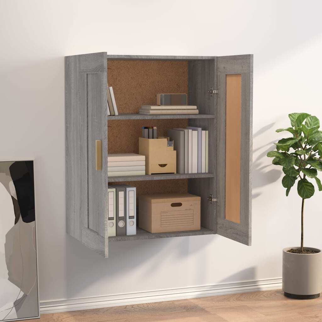 Wall Cabinet Grey Sonoma 69.5x32.5x90 cm Engineered Wood