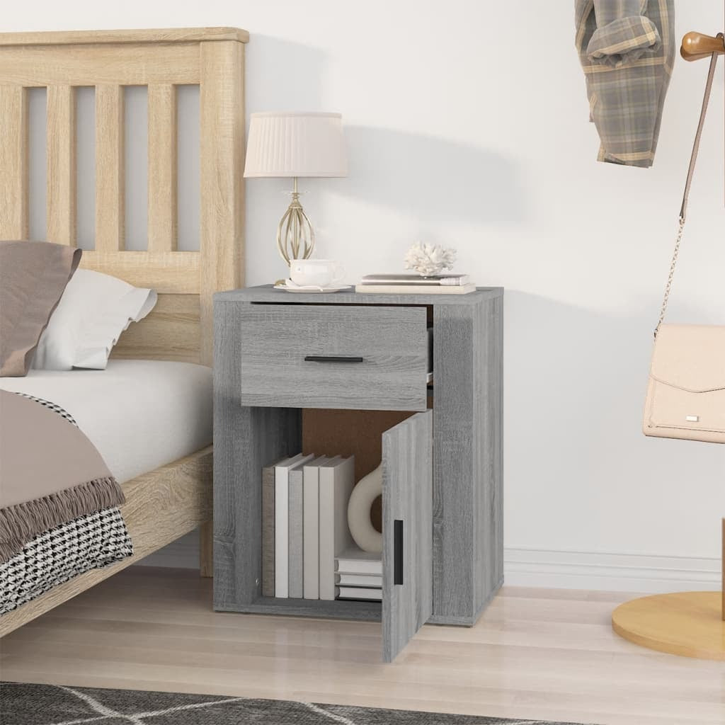 Bedside Cabinet Grey Sonoma 50x36x60 cm Engineered Wood