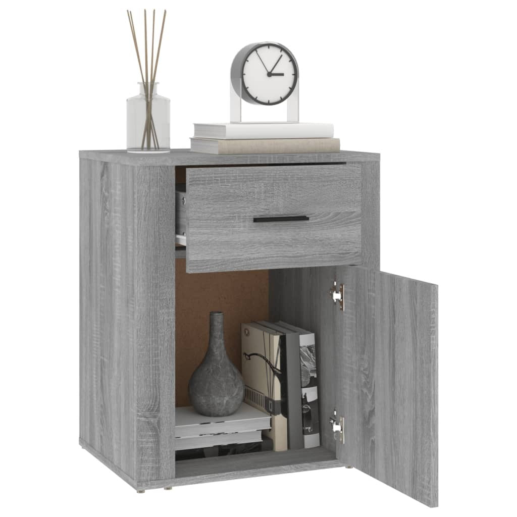 Bedside Cabinet Grey Sonoma 50x36x60 cm Engineered Wood