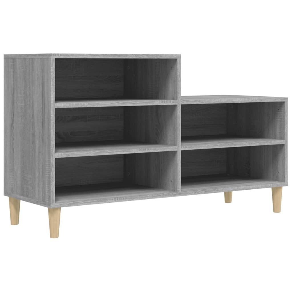 Shoe Cabinet Grey Sonoma 102x36x60 cm Engineered Wood