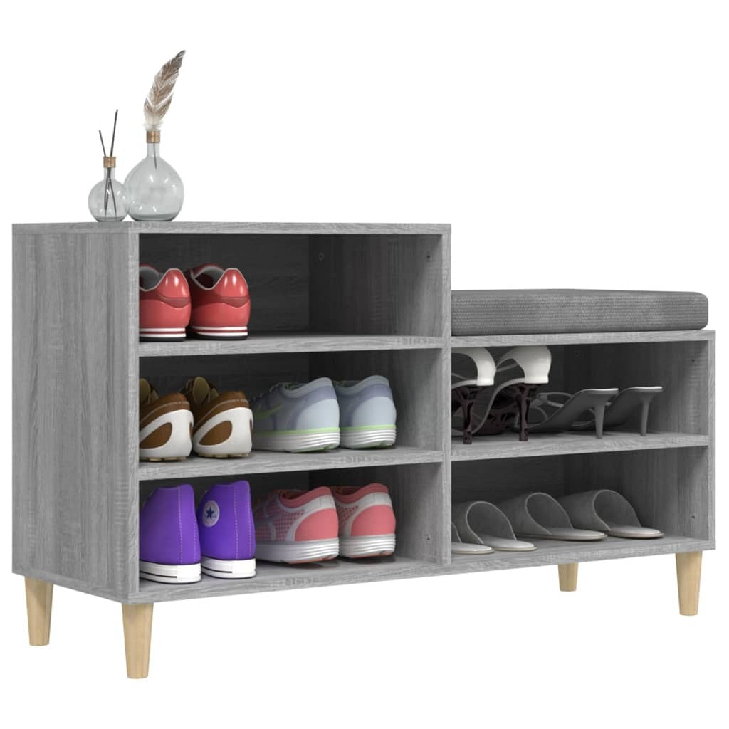 Shoe Cabinet Grey Sonoma 102x36x60 cm Engineered Wood