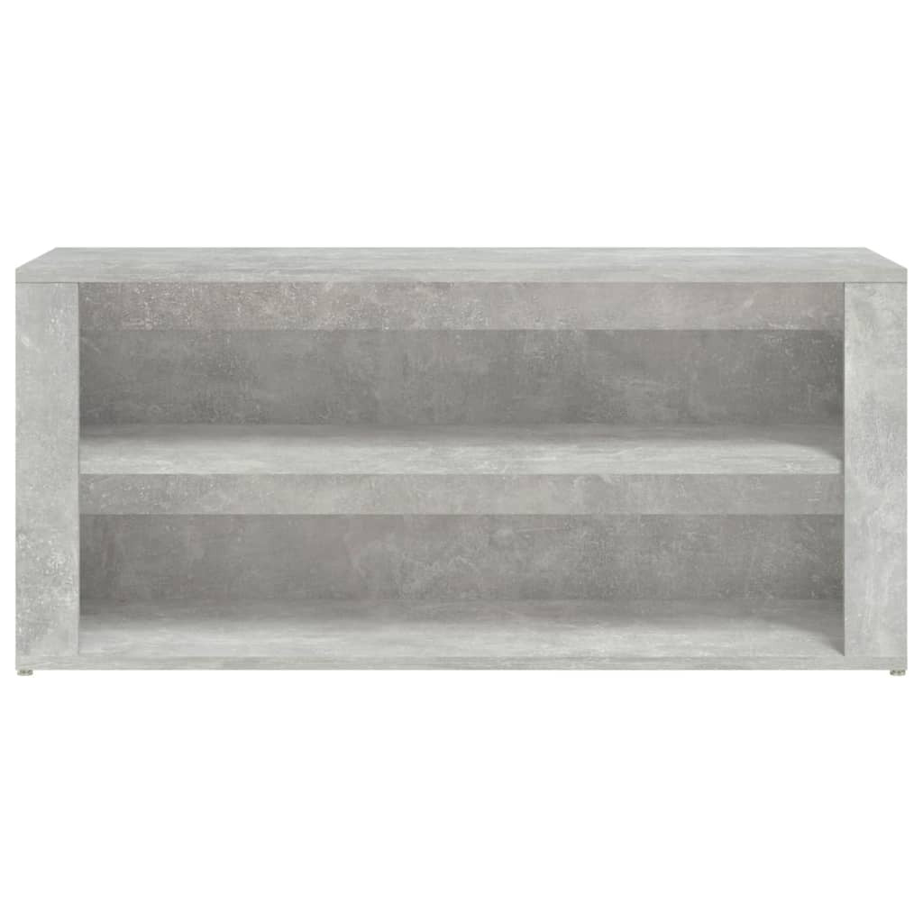 Shoe Rack Concrete Grey 100x35x45 cm Engineered Wood