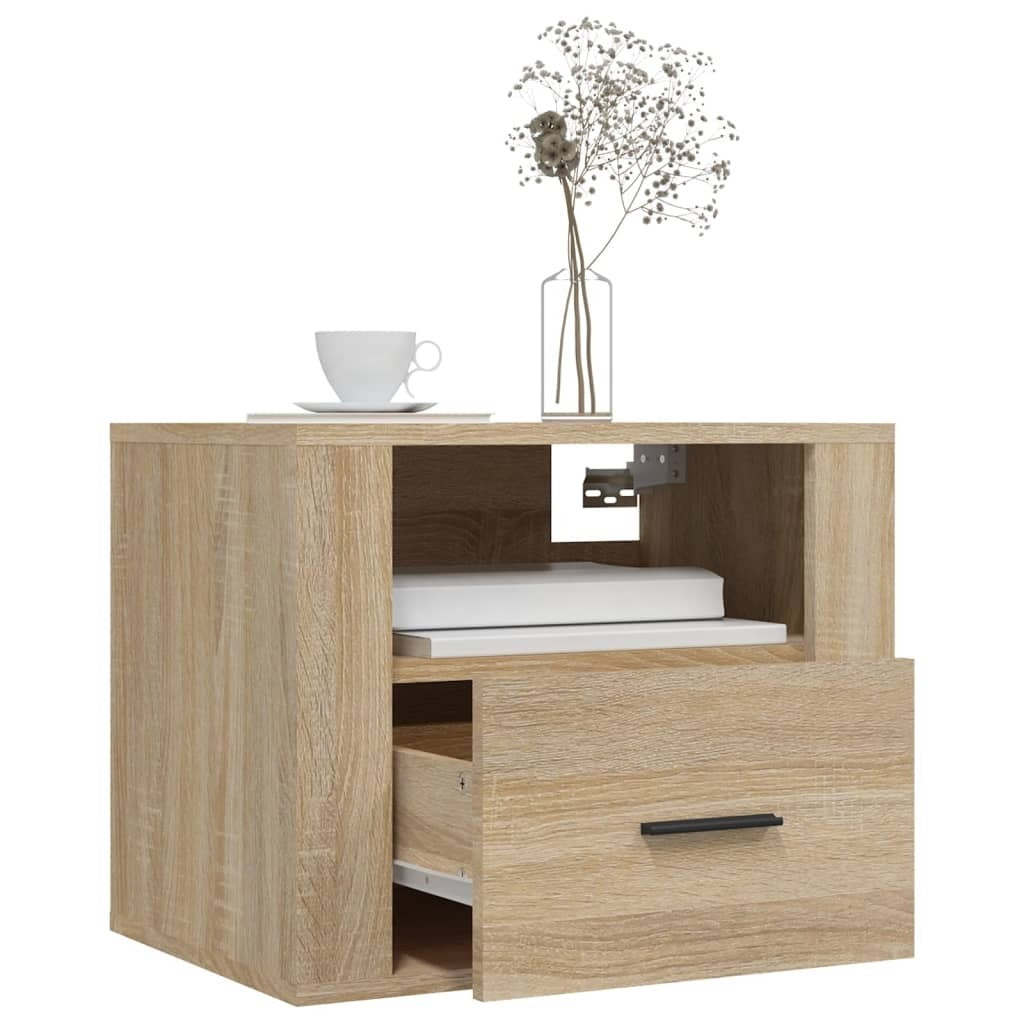 Wall-mounted Bedside Cabinet Sonoma Oak 50x36x40 cm