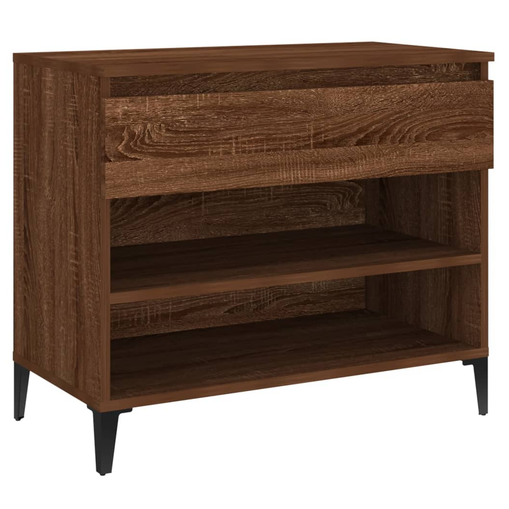 Shoe Cabinet Brown Oak 70x36x60 cm Engineered Wood