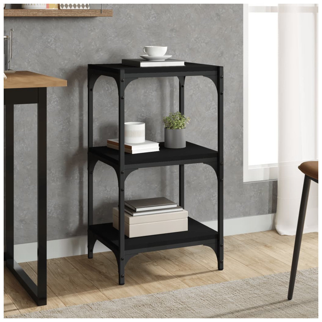 Book Cabinet Black 40x33x70.5 cm Engineered Wood and Steel