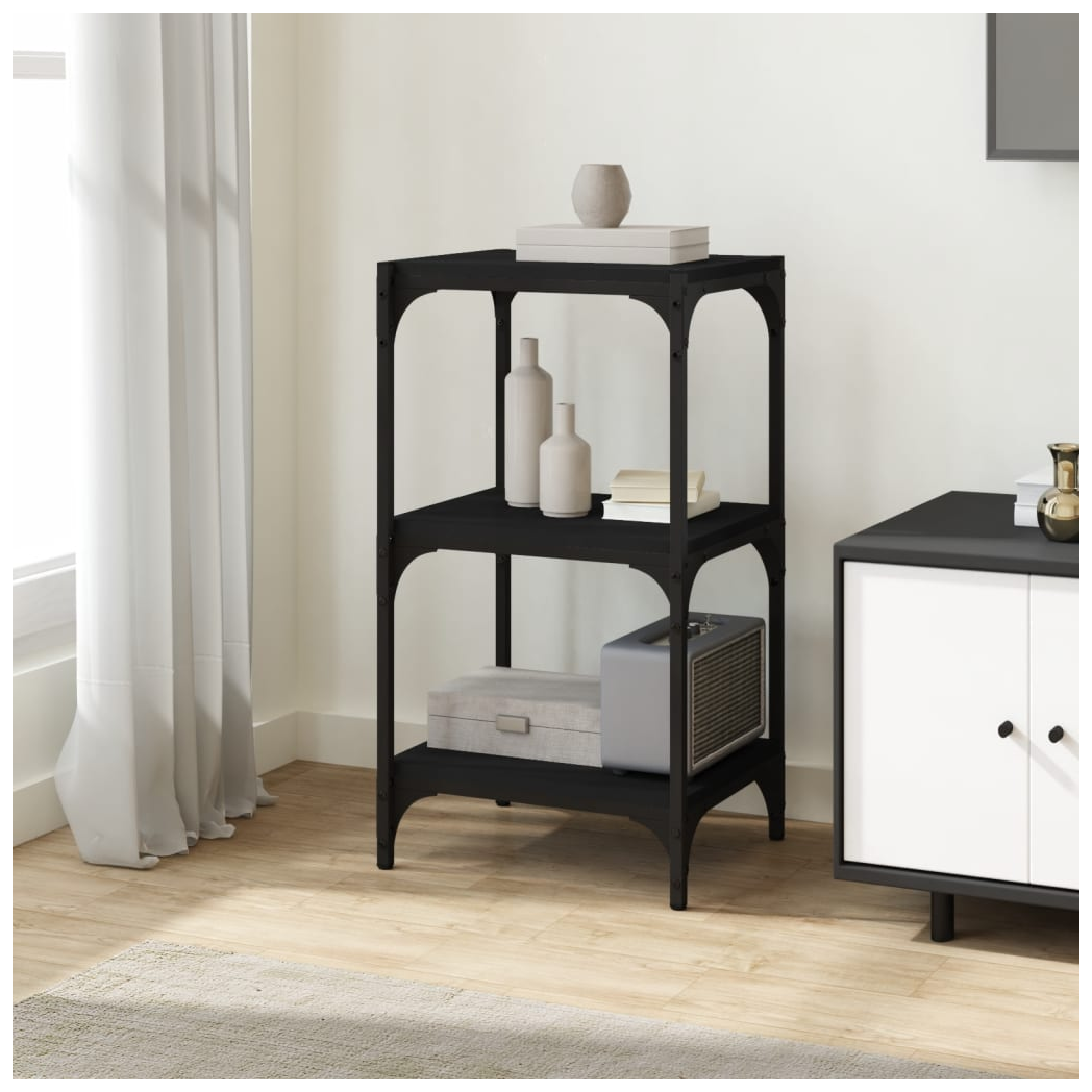 Book Cabinet Black 40x33x70.5 cm Engineered Wood and Steel