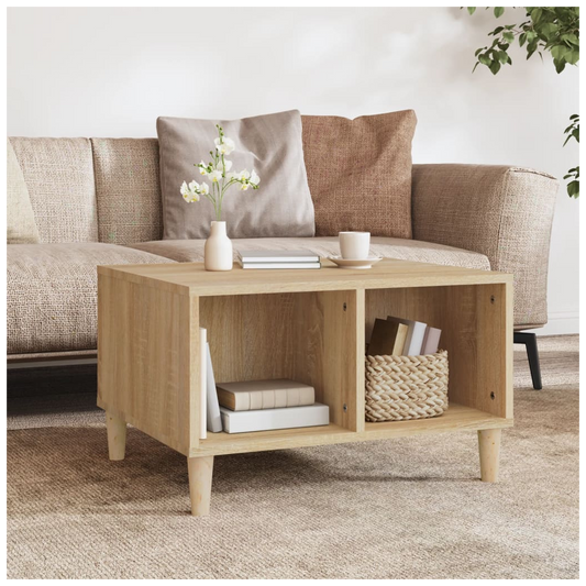 vidaXL Coffee Table Sonoma Oak 60x50x36.5 cm Engineered Wood