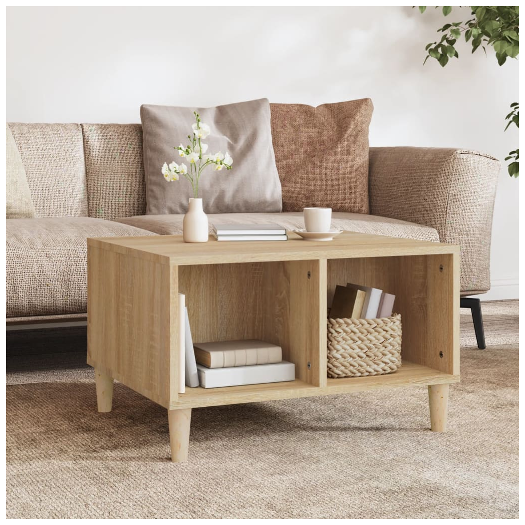 vidaXL Coffee Table Sonoma Oak 60x50x36.5 cm Engineered Wood