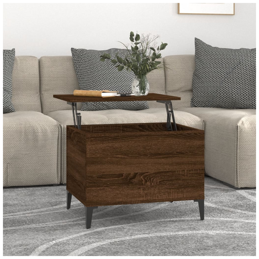 vidaXL Coffee Table Brown Oak 60x44.5x45 cm Engineered Wood