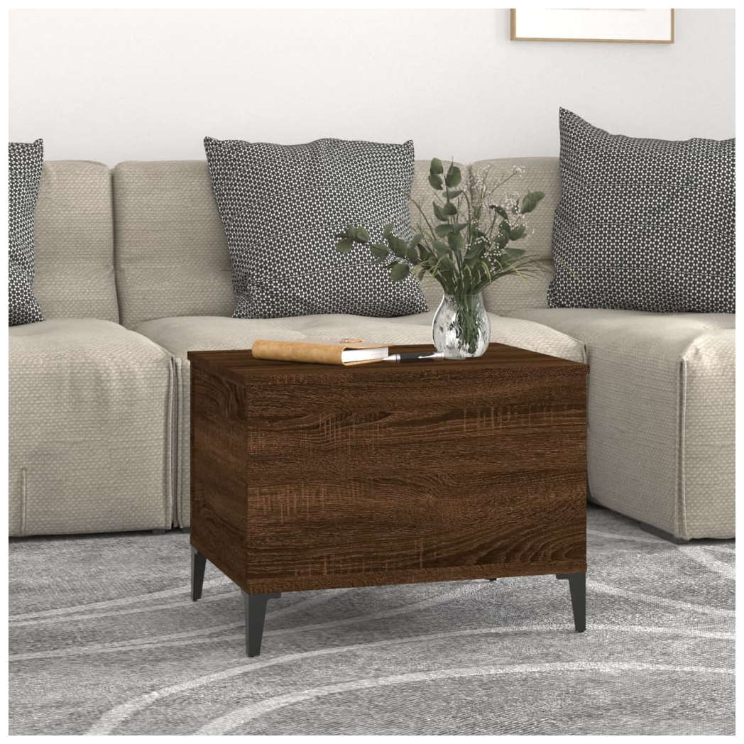 vidaXL Coffee Table Brown Oak 60x44.5x45 cm Engineered Wood