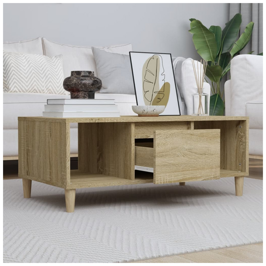 vidaXL Coffee Table Sonoma Oak 90x50x36,5 cm Engineered Wood