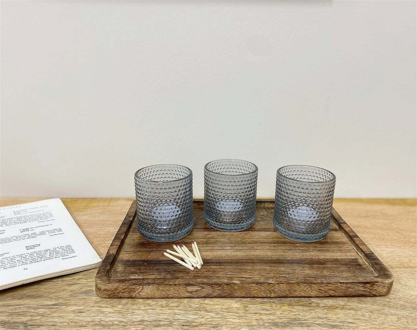 Set Of Three Synergy Tea Light Holders