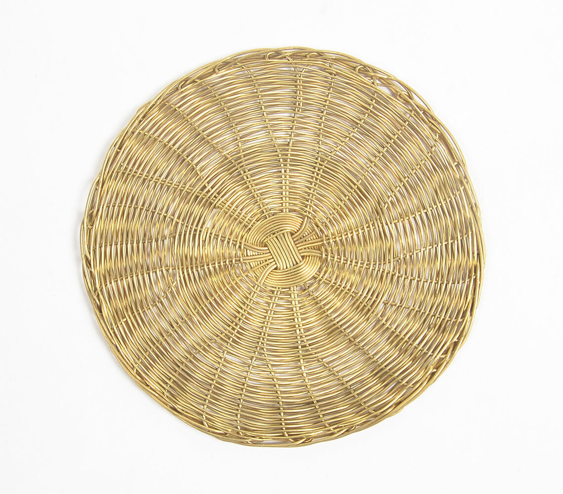 Statement Woven Brass Coaster (Set of 4)