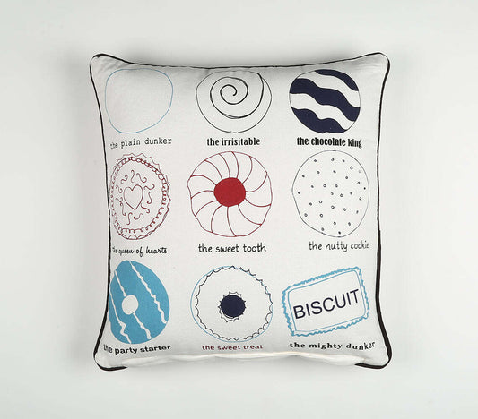 Typographic Printed Cotton Cushion Cover