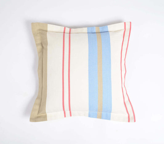 Printed Pastel Stripes Cotton Cushion Cover