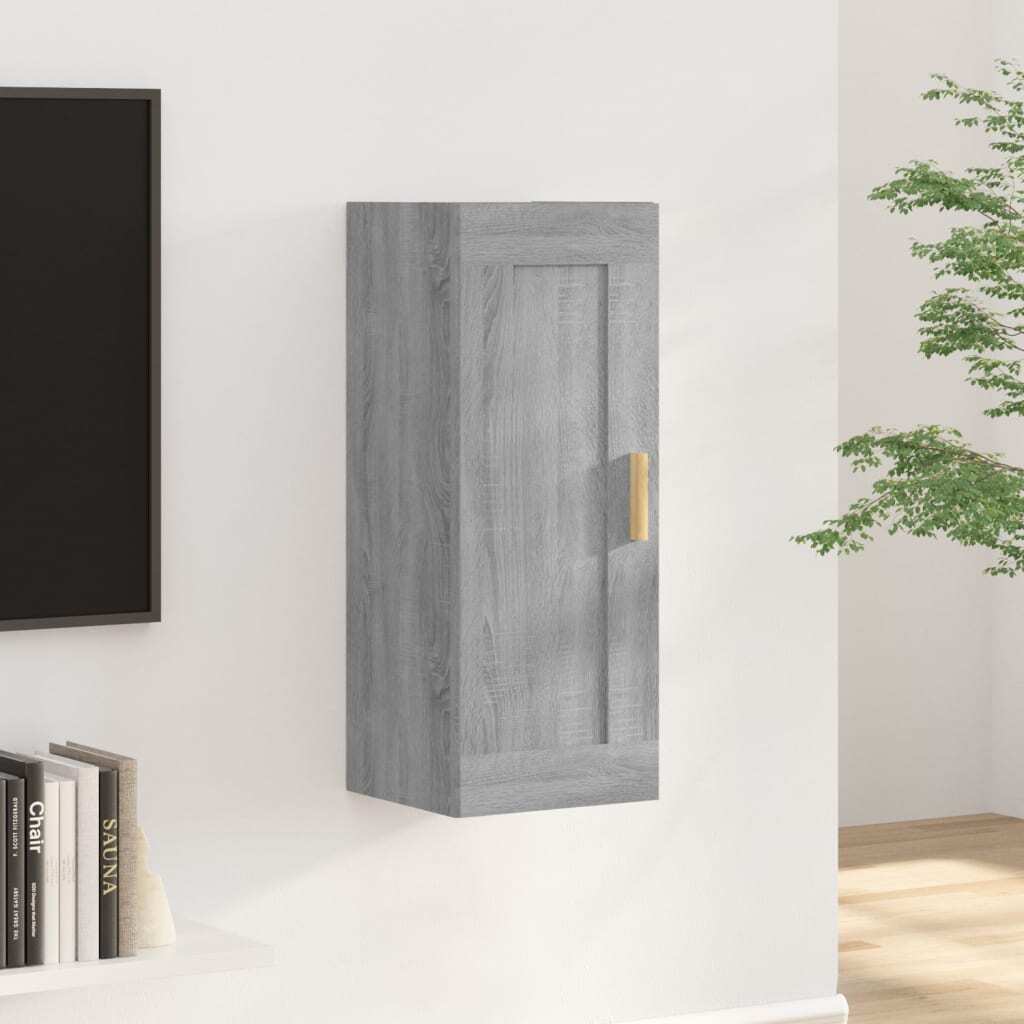 Wall Cabinet Grey Sonoma 35x34x90 cm Engineered Wood