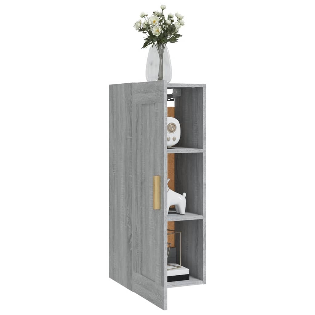 Wall Cabinet Grey Sonoma 35x34x90 cm Engineered Wood