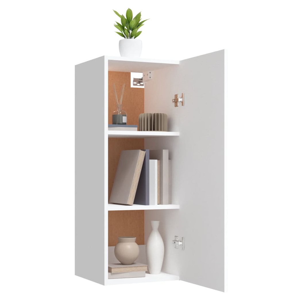 Wall Cabinet White 34.5x34x90 cm Engineered Wood